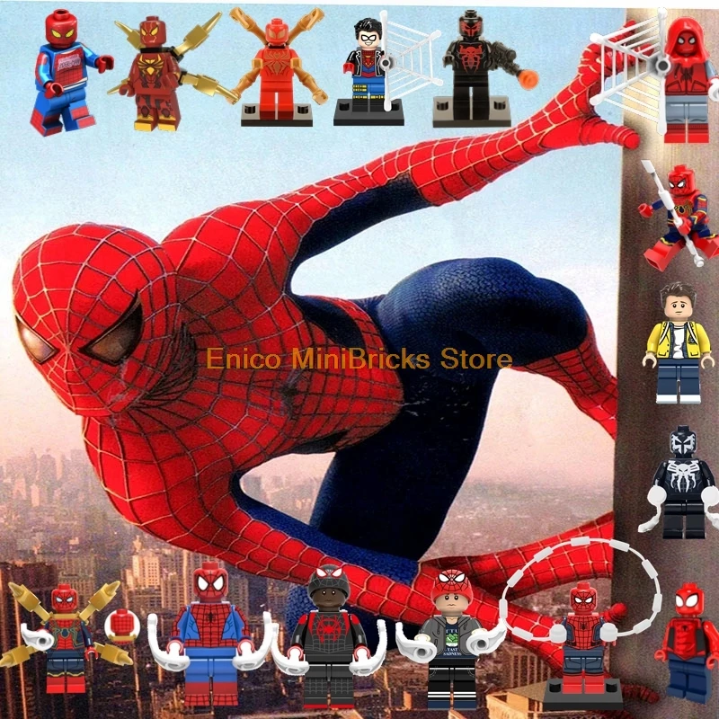 

Spider-Man Homecoming Marvel Super Heroes Spider Man Peter Parker Figures Action Building Blocks Model Toys For Children