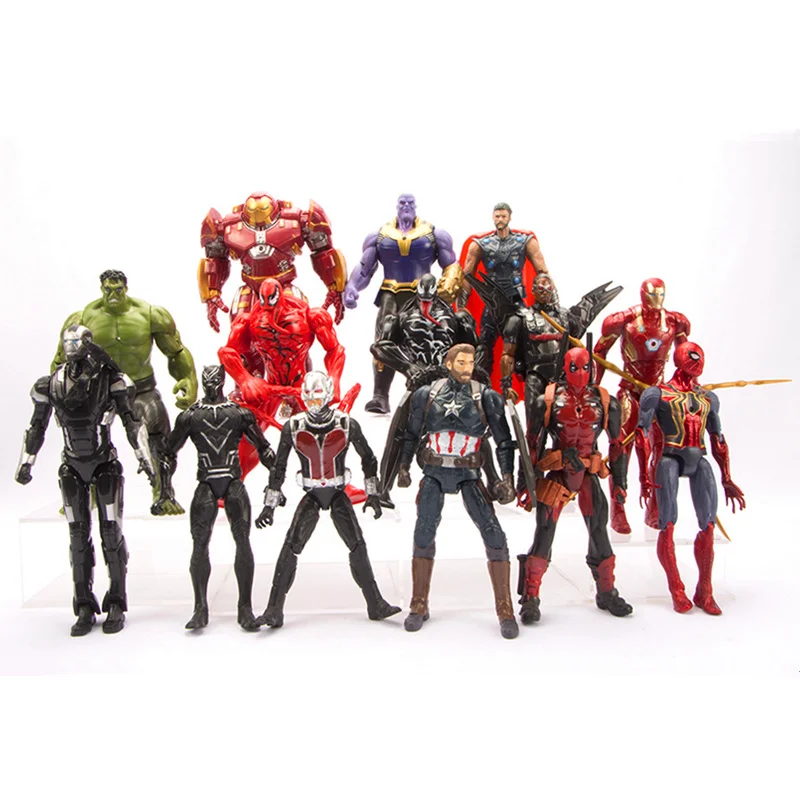 

14Pcs/set The Avengers 2 Generations Iron Man Captain America Thor Thanos Hulk Black Panther Spider-Man Action Figure Model Toy