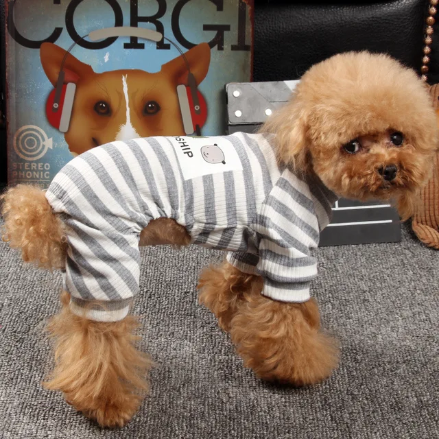 Striped Jumpsuit for Dogs 1