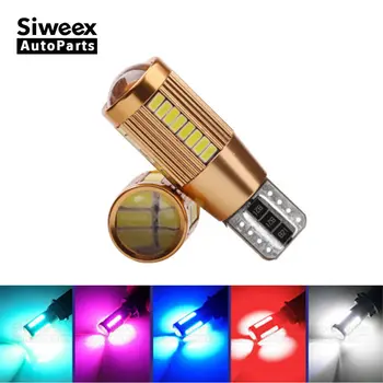 

1 Pcs T10 194 W5W Car Auto LED Bulbs 38 SMD 3014 Lights Parking Side Lamp White Blue Red Crystal blue Pink 12V Car Styling