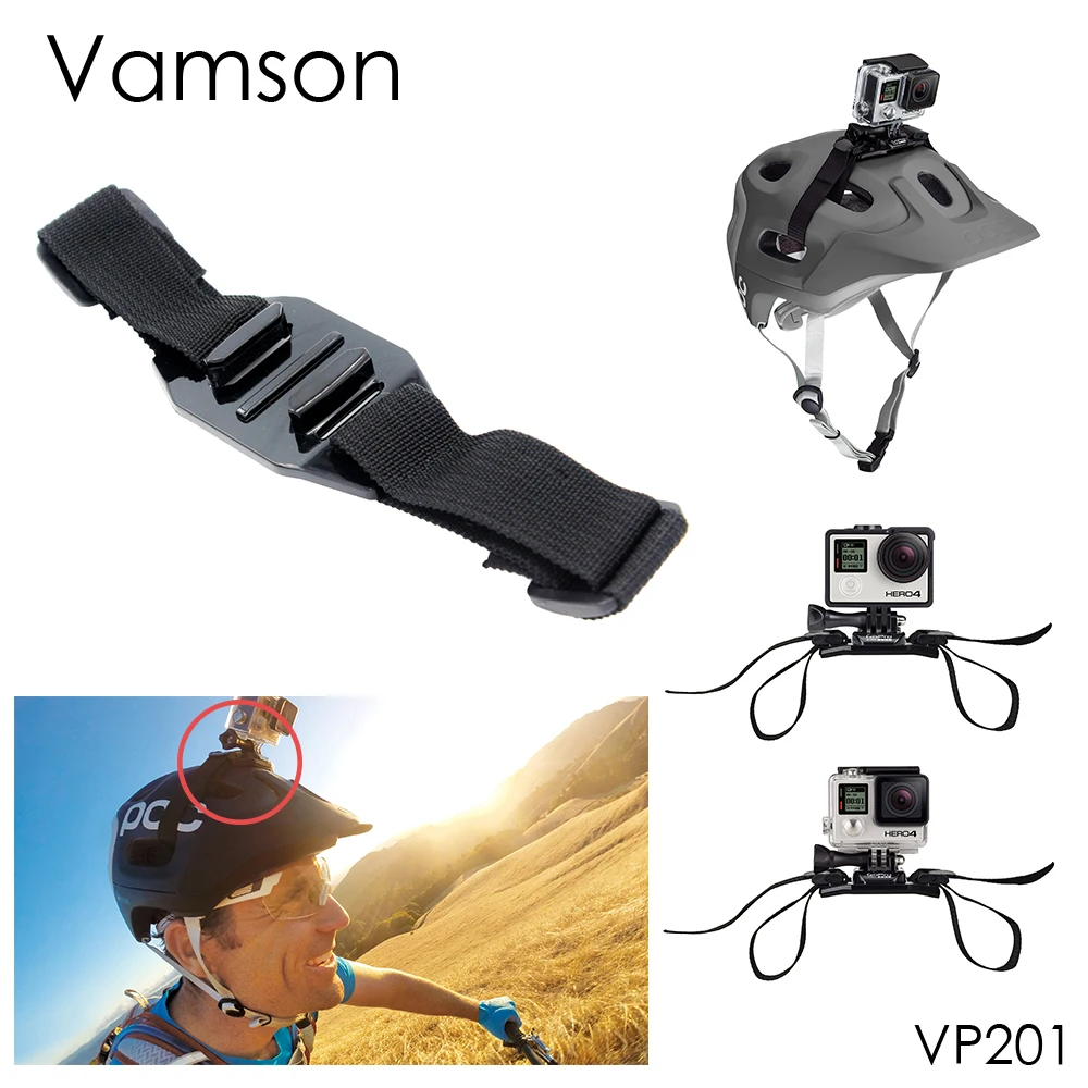 Vamson for GoPro Accessories Holder Helmet Head Strap Belt Mount