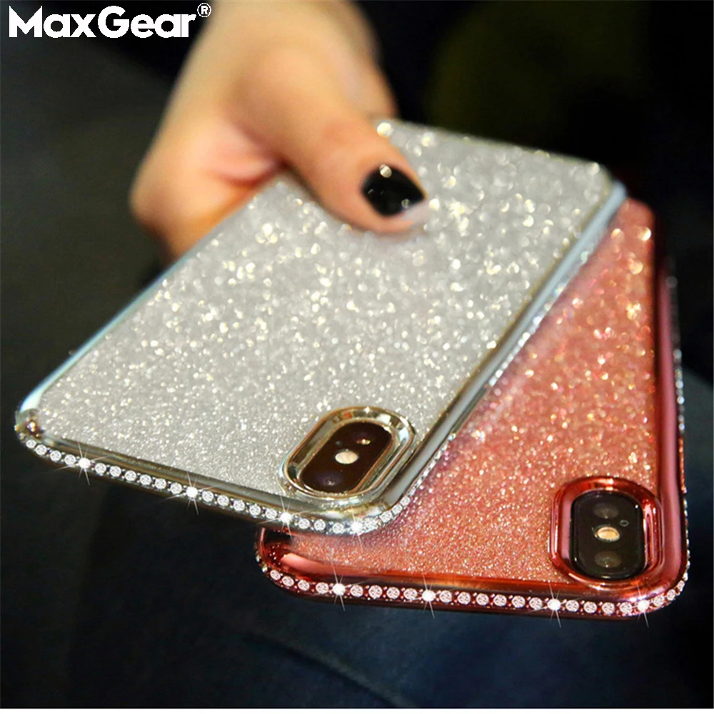 Rhinestone Cases For SamSung Galaxy S7 Edge S8 S9 S10 Plus S10E J7 A8 A6 A7 2018 Note 8 9 A40 A70 A10 A50 M20 M10 Glitter Covers