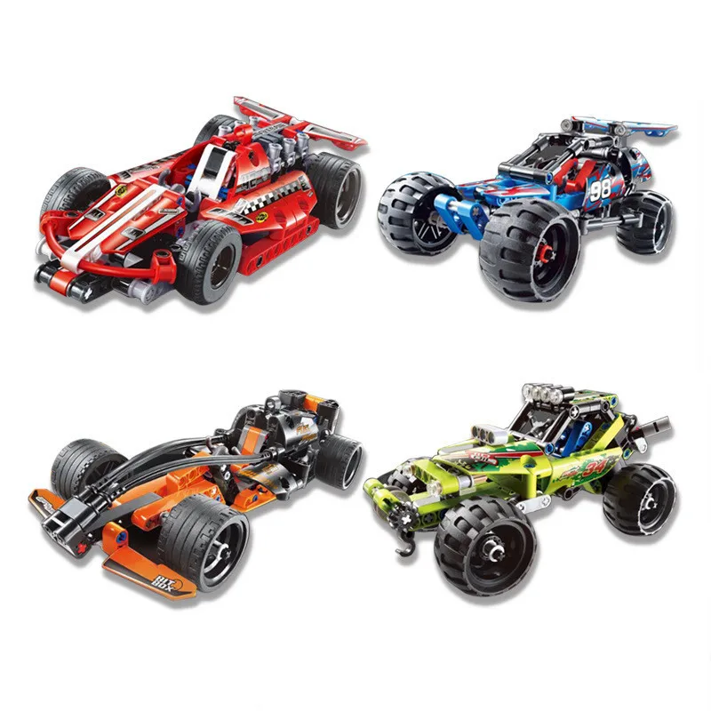 

Decool Compatible Legoed Technic Trucks Pull Back Function Racer Car Sets Kit Building Blocks DIY Moc Bricks Children Toys Gifts