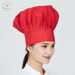 Унисекс Высококачественная рабочая одежда тюрбан шеф-повар шляпы оптовая продажа одноцветное шеф-повар суши головные уборы официантов