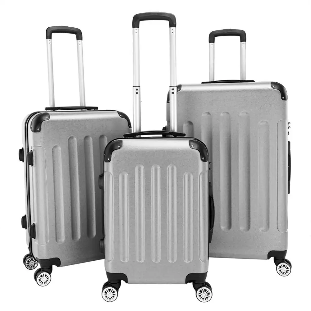 

Three-in-one ABS Trolley Case 20 Inch / 24 Inch / 28 Inch Gray High Quality Portable Dirt-resistant Easy To Clean Durable Stable