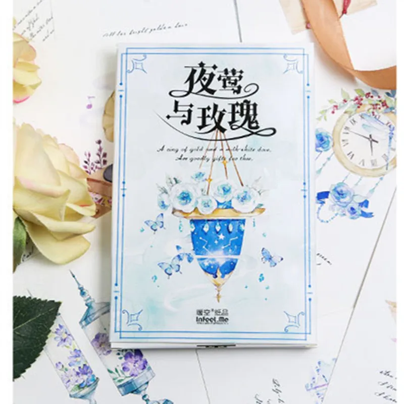 

Infeel.me rose & bird postcard Bookmark greeting card Letter paper 1 lot = 1 pack = 30 pcs