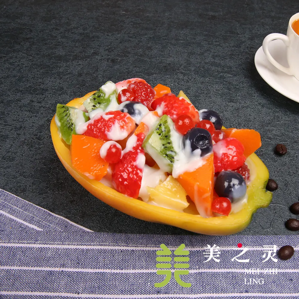 

Simulation Food Salad Western Restaurant Features Food Samples Mold Simulation Model Papaya Fruit Salad Handicraft Artificial