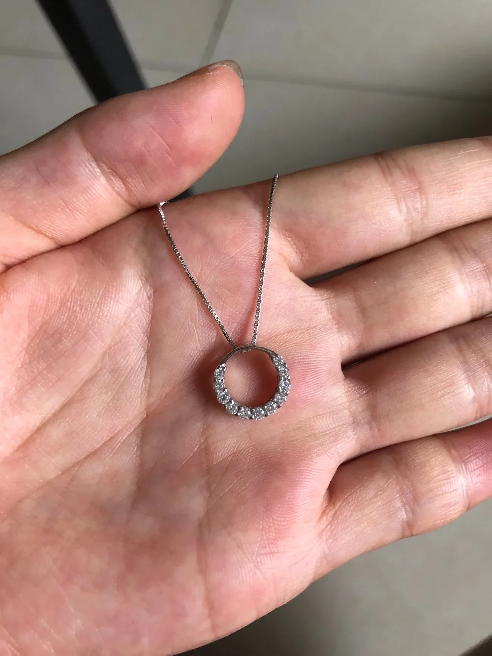 12 мм Настоящее 925 пробы серебряные ювелирные изделия счастливый круг с белым cz набор кулон ожерелье GTLX1613