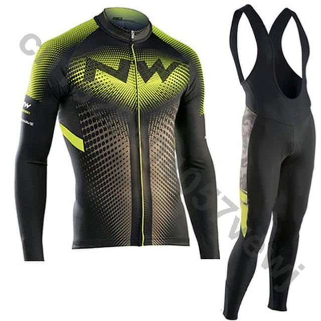

NW 2019 Autumn Cycling Jersey Set Racing Bike Cycling Clothing Bicycle Cycling long sleeve sportswear Ropa Ciclismo Hombre C25