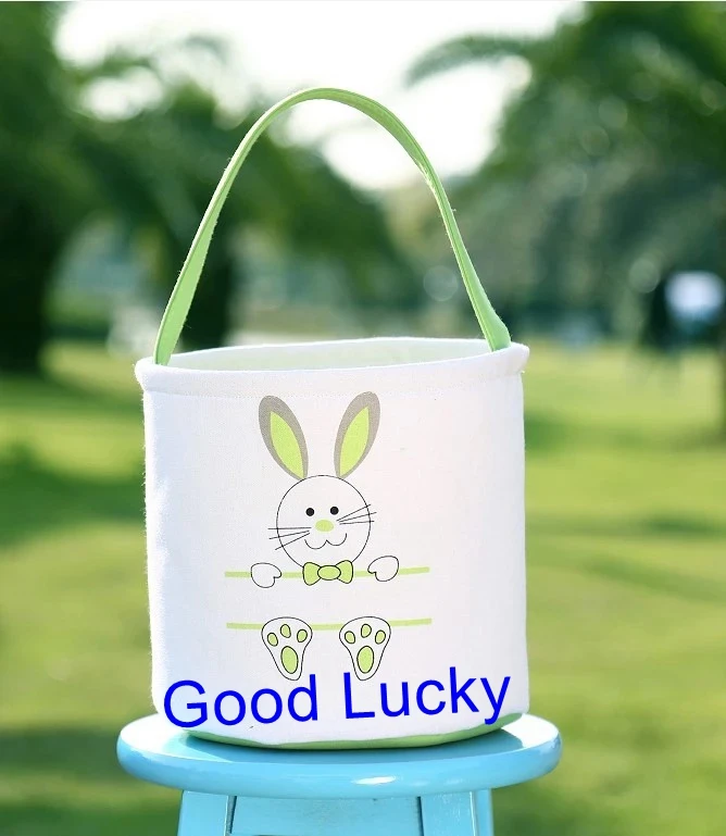 Perfect 60pcs/lot cute fashion easter basket happy Easter bunny ears tail bucket unicorn easter basket bunny face easter tote 8