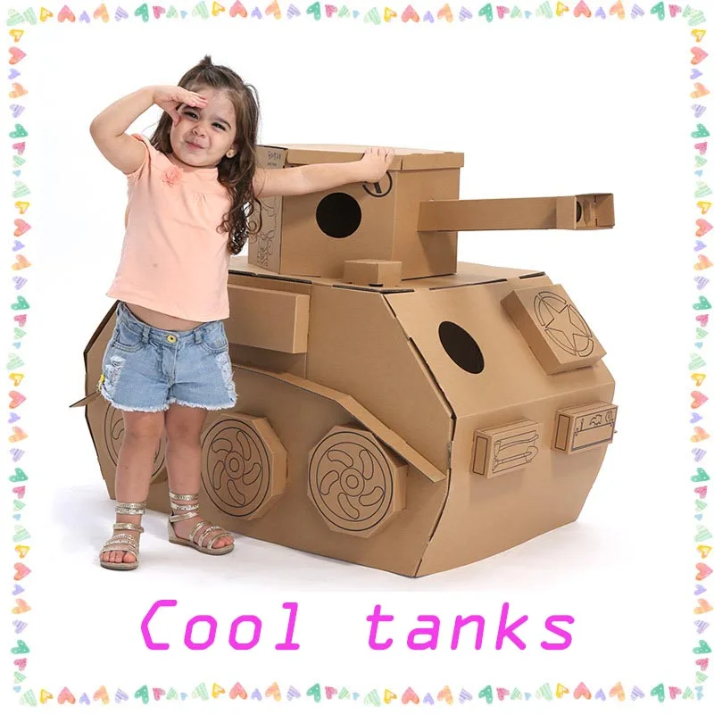 Cool Tank большой diy-раскраска игрушки игрушечный танк детская палатка игра дом