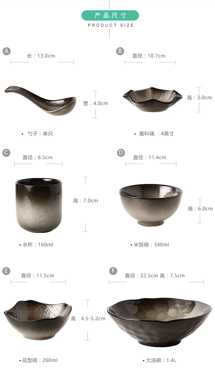 Керамическая посуда серии Black fog, винтажная Высококачественная тарелка, тарелка, обеденный поднос, японское блюдо для суши, сервировка стола в отеле, столовая тарелка