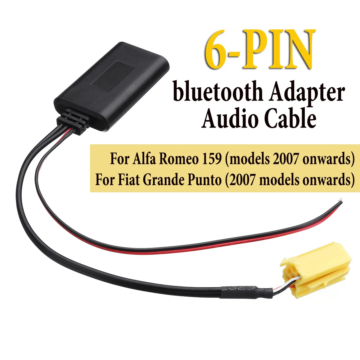 

Car Stereo Mini Iso 6 Pin bluetooth Module Music Adapter Aux Audio Cable for Alfa Romeo 159 for Fiat Grande Punto