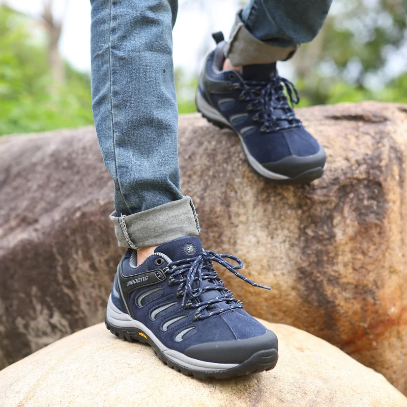 Aliexpress.com : Buy Rubber sole waterproof hiking shoes leather ...