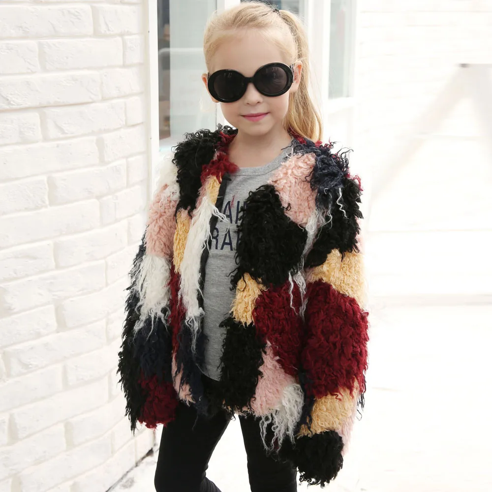 ARLONEET/детское меховое пальто для маленьких девочек; осенне-зимнее пальто с искусственным мехом для девочек; плотная теплая верхняя одежда; L1024