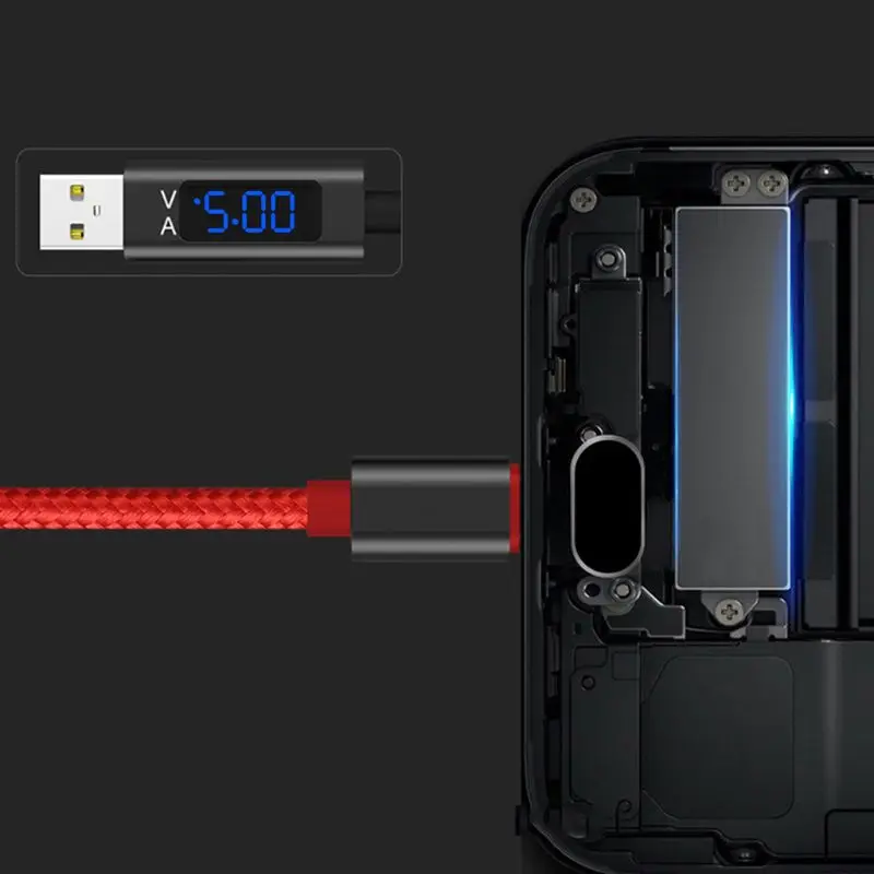 3а синий светодиодный кабель Micro USB в нейлоновой оплетке для быстрой зарядки и синхронизации данных для samsung Xiaomi huawei и