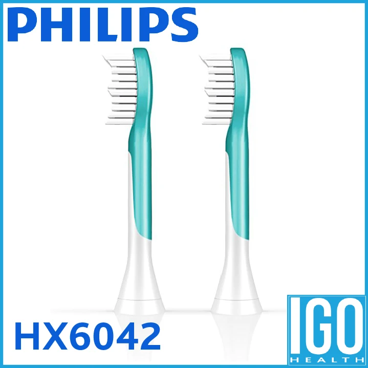 Philips Дети головка щетки HX6042 2 шт., Стандартный Малый зубная щетка для одежда для малышей HX6032