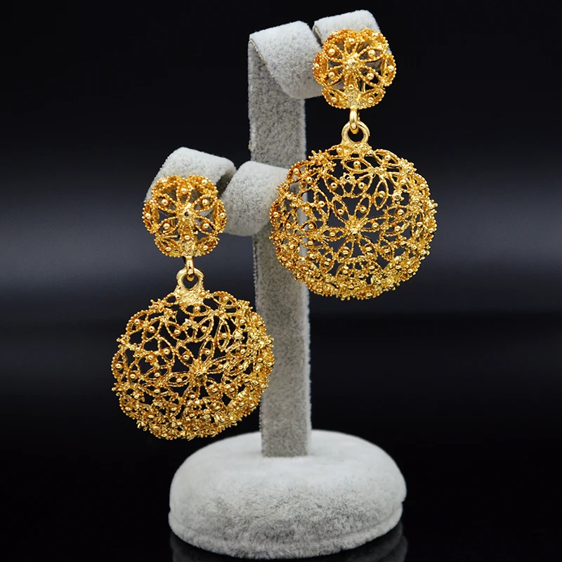 Комплект из колье и серёг с круглым вырезом|classic jewelry sets|jewelry sets for womenjewelry |