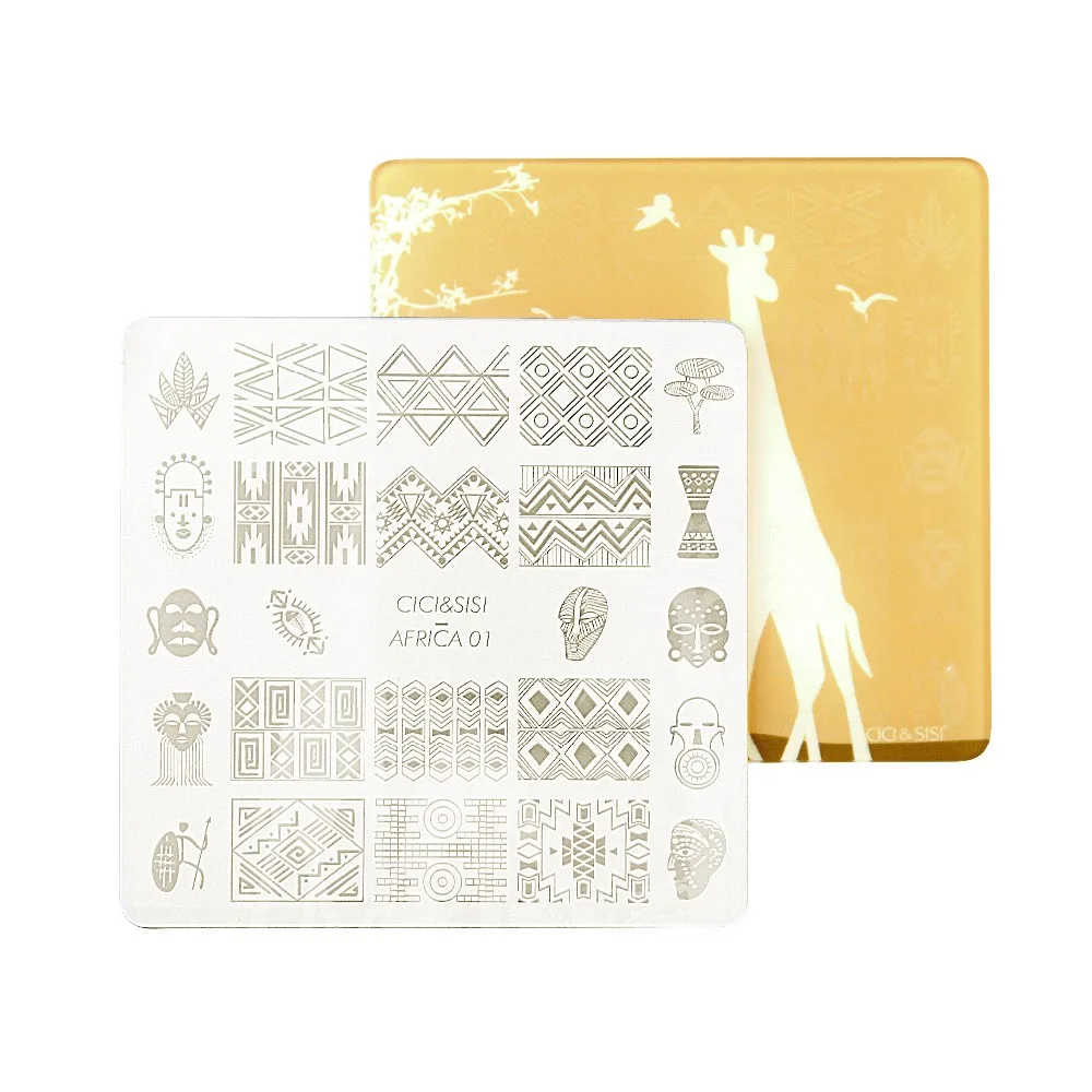 CICI SISI font b Nail b font Template Polish Glitter Stencils font b Nail b font