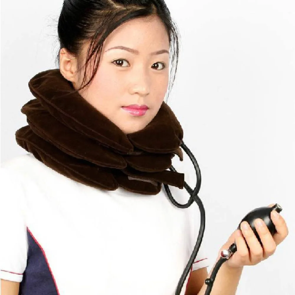 Inflatable Neck Cervical Vertebra Traction Soft Brace Device Unit for Headache Head Back Shoulder Neck Pain 5
