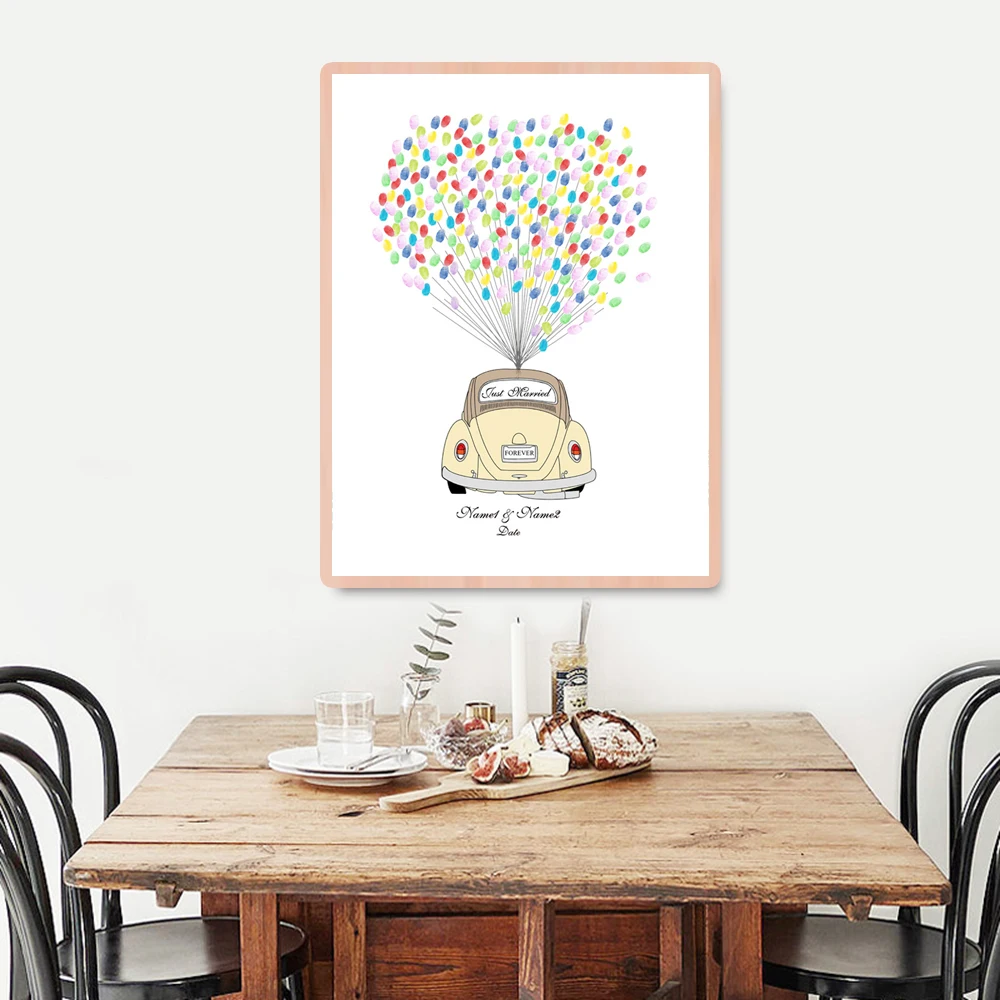 Бесплатная индивидуальная печать отпечатков пальцев DIY Подпись холст покраска