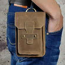 Новая горячая Распродажа Crazy Horse кожа Для мужчин талии сумка тенденция высокое качество поясная сумка ремень крюк мобильный телефон сумки кошелек Для мужчин сумка