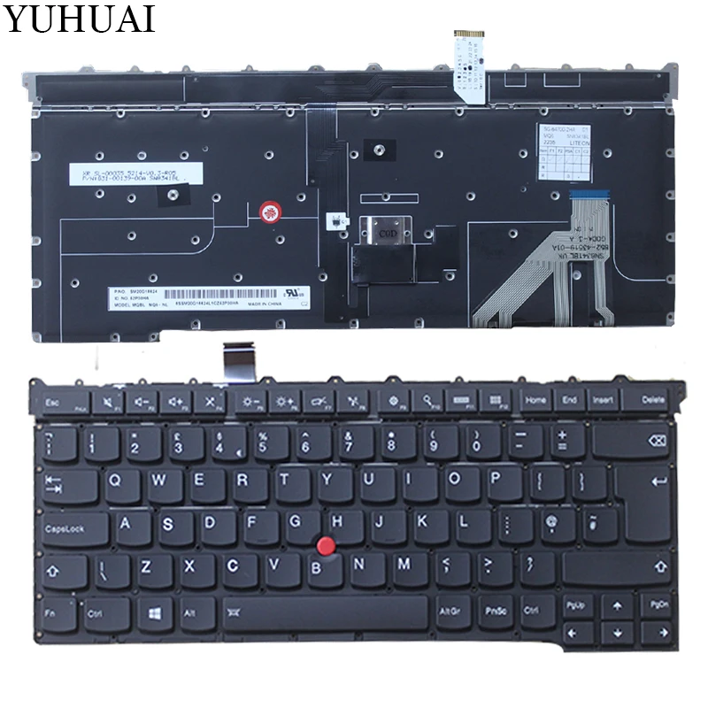 

NEW UK keyboard for Lenovo Thinkpad Carbon X1 Gen 3 3rd 2015 Keyboard UK Laptop Keyboard