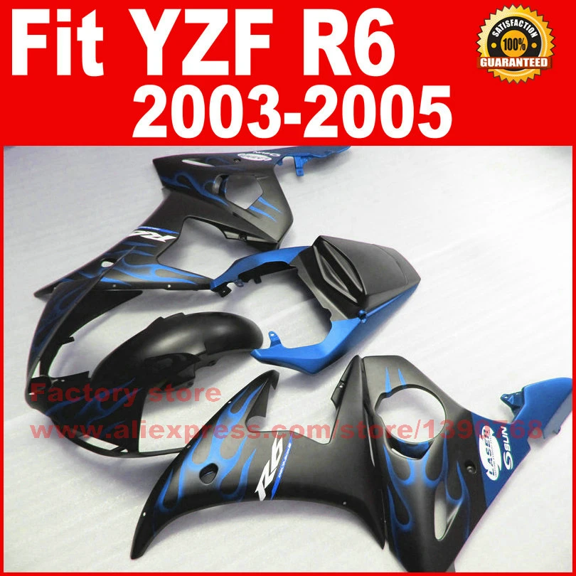 MOTOMARTS ABS Обтекатели набор для YAMAHA 2003 YZF R6 2004 2005 03 04 05 синий черный обтекатель с изображением пламени комплекты