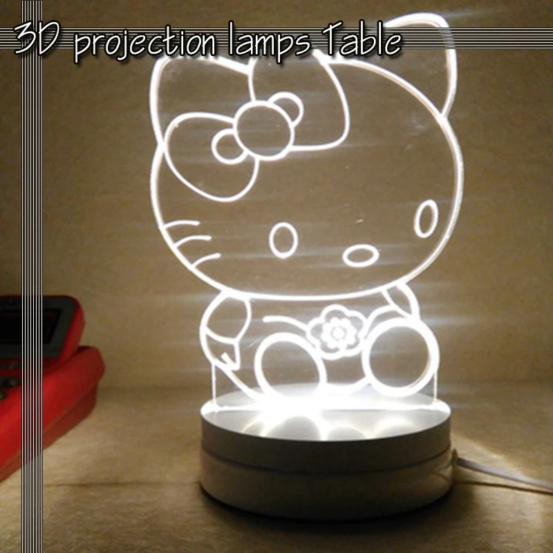 hello kitty dimensional light creative led night light cartoon 3D