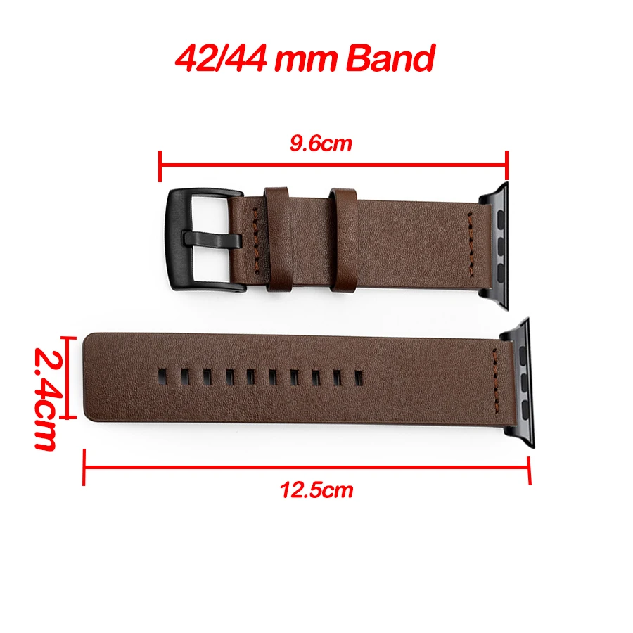 Подходит для Apple Watch Band 44 мм 42 мм 40 мм 38 мм, ремешок из натуральной кожи для Iwatch Series 4 3 2 1 классический черный коричневый ремешок