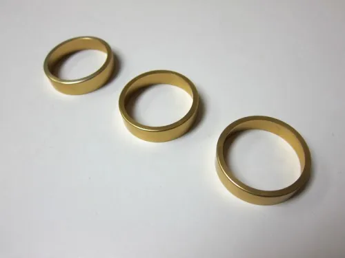 Lunetta In Alluminio Per Climatronic Dial-Set Di 3 Anelli Browny Oro-Per Vw Golf Jetta Mk5, Passat B6 Eos New Scirocco Tiguan