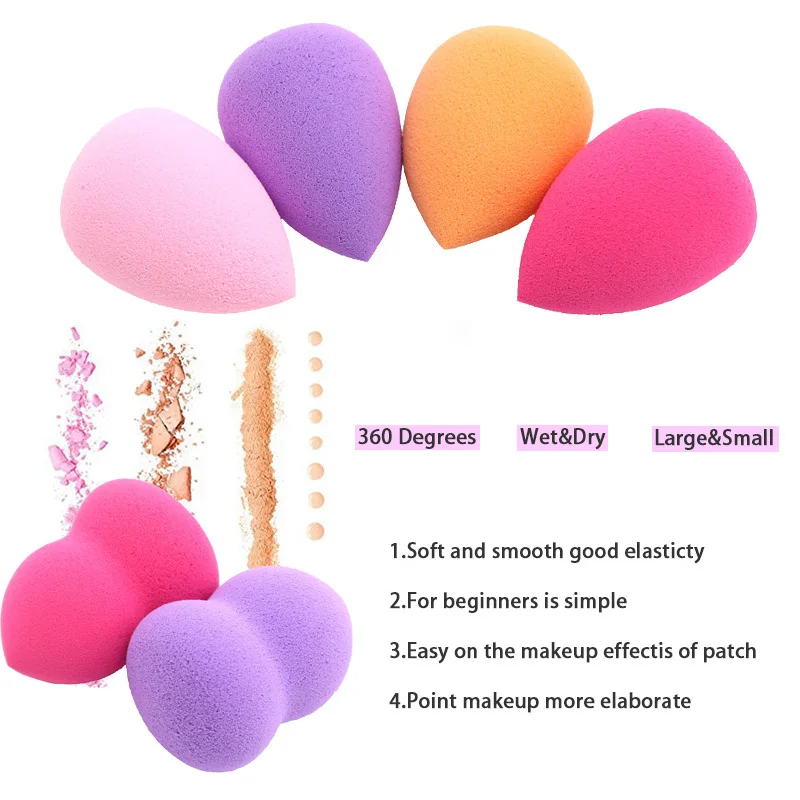 Sinso 1/4 шт./лот Красота макияж губка-пуховка для макияжа Высокое ...