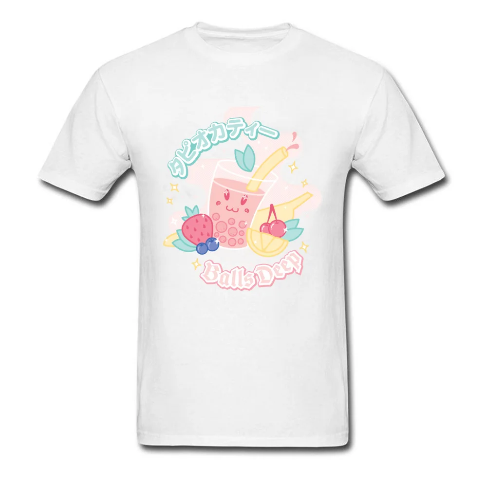 T Shirt Bubble Tea Summer/Autumn Funny Hip hop Short Sleeve 100% Cotton Crew Neck Mens T Shirt Hip hop Tops & Tees Bubble Tea white