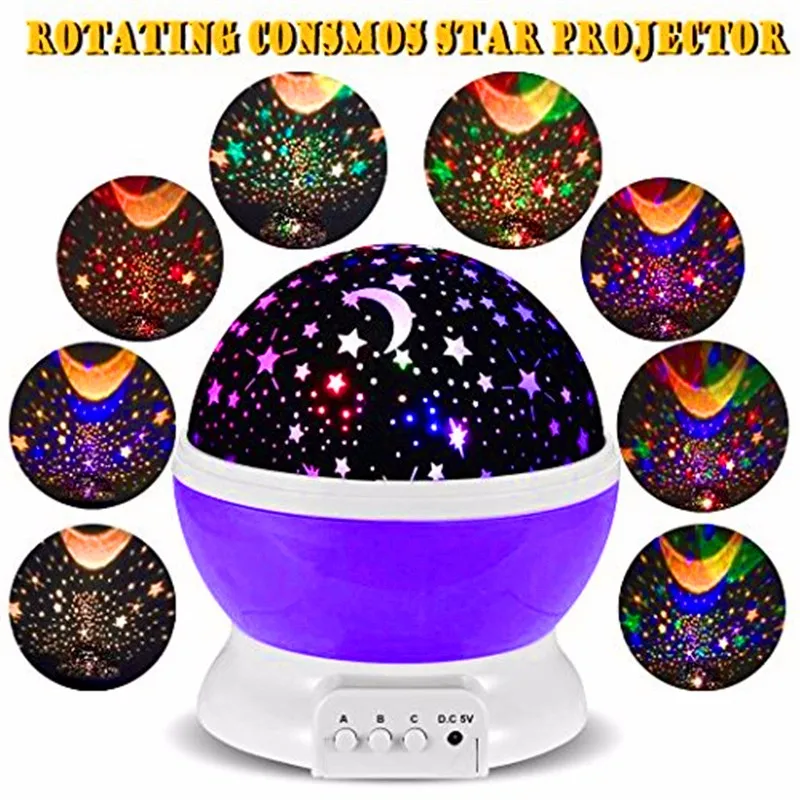 Star Moon Sky Rotation Night  (3)