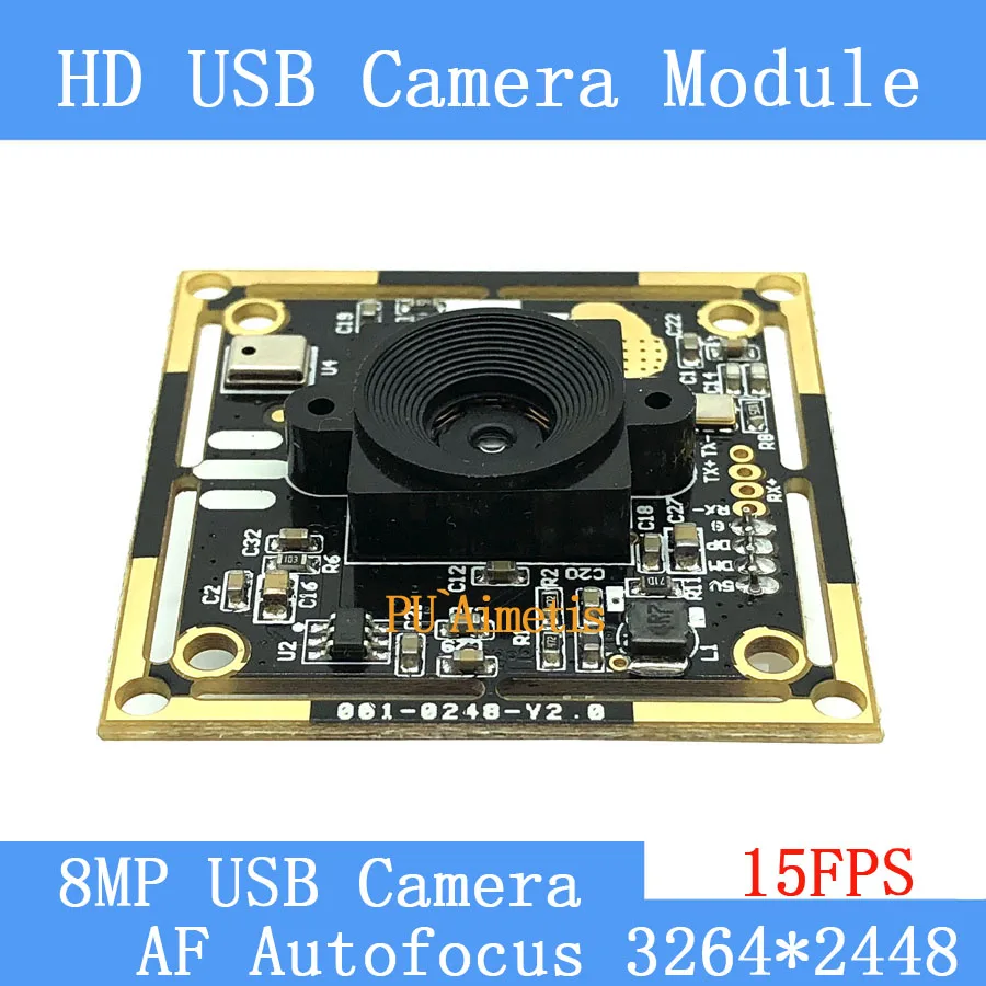 USB camera module 800W SONY IMX179 AF Autofocus HD face recognition camera support audio