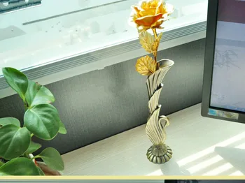 

Free shipping hot sales!!European Style Alloy swan flower vase terrarium for home decoration