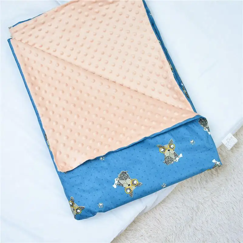 Детское одеяло супер мягкий микрофибровый плюш с двухслойной точечной подложкой с рисунком животных 80X110 см хлопчатобумажное одеяльце - Цвет: Небесно-голубой