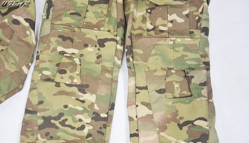 Защитная Военная Униформа куртка армейская детская длинная мужская куртка в военном стиле детские штаны с наколенниками камуфляжная охотничья одежда