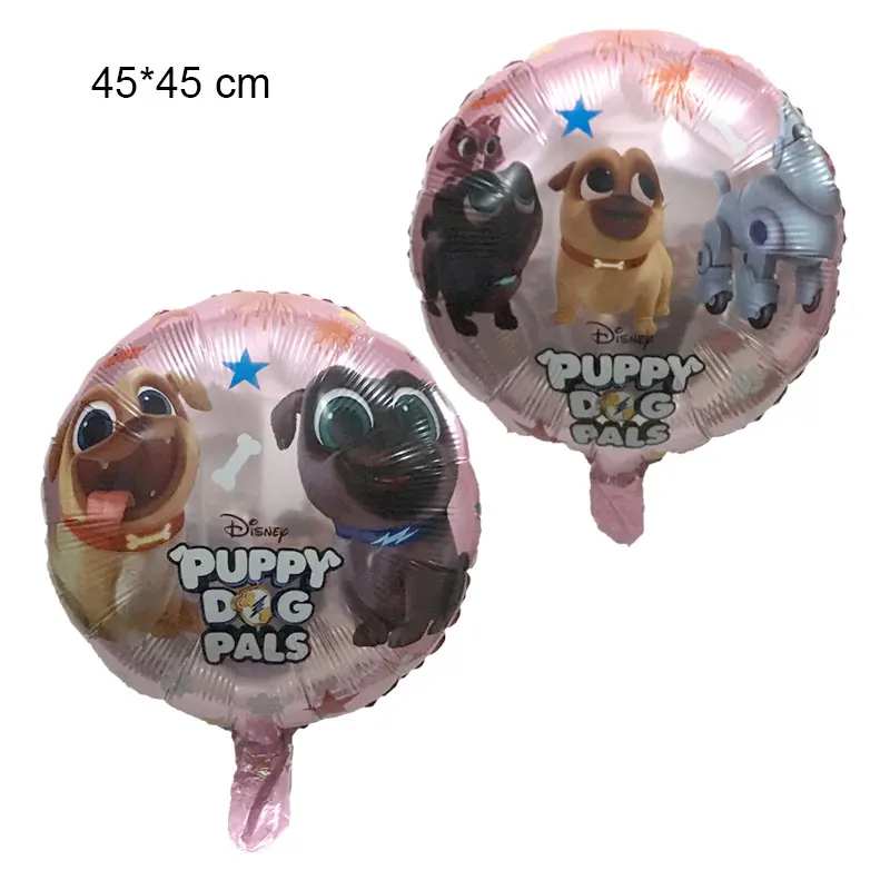 Воздушные шары из фольги для щенков, 18 дюймов, Веселый мопс, шары для братьев, бинго и Ролли, шары для дня рождения