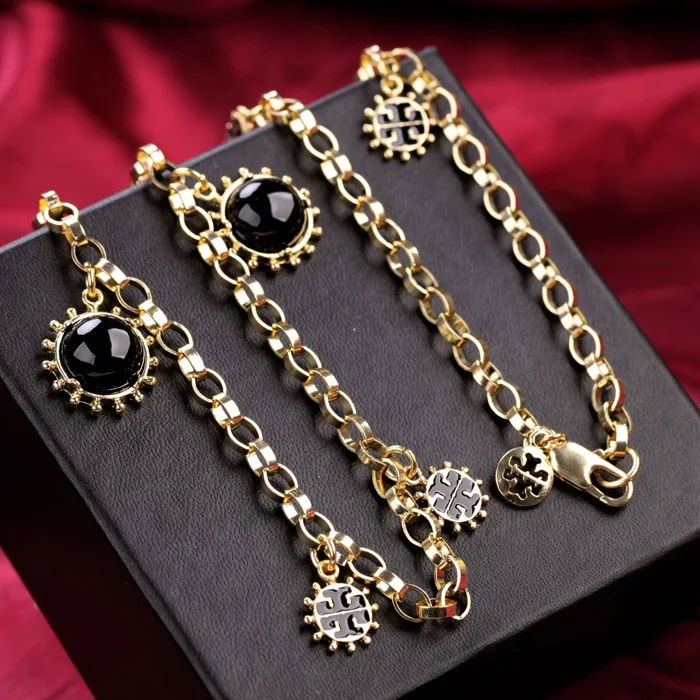 Красный черный цвет смолы камень подвески на длинной цепи ожерелье Мода Bijoux Ювелирные изделия для женщин