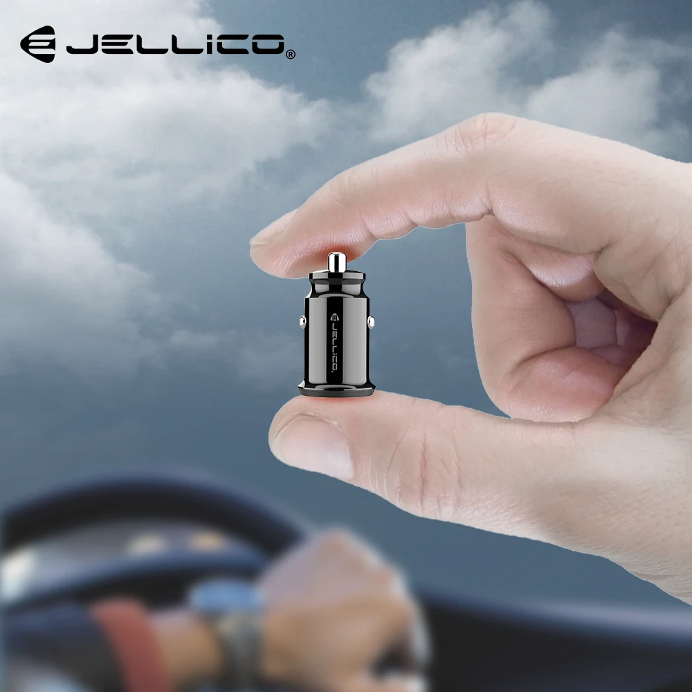 

Jellico Mini Car Charger For iPhone x Samsung s10 Xiaomi 3.1A Fast Car Charging USB Car Charger Adapter Mobile Phone Charger