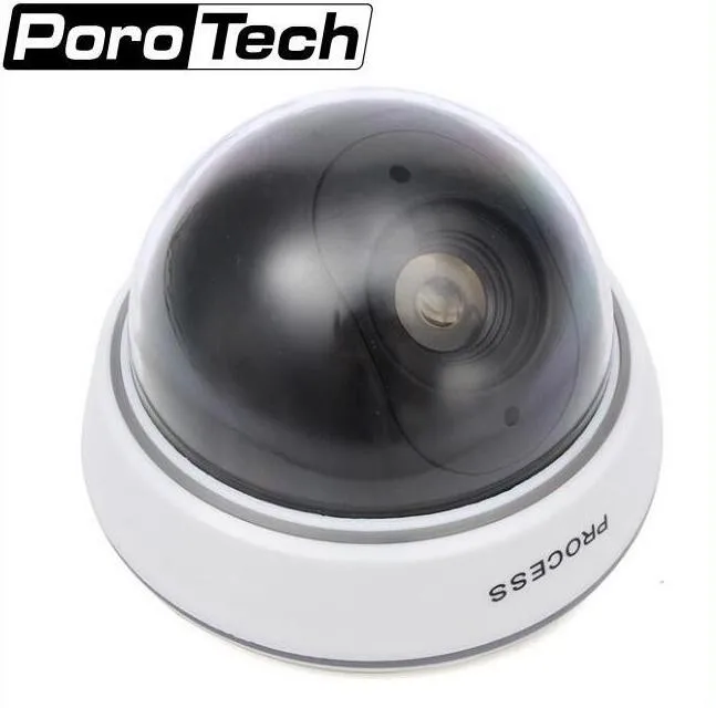 Fake Camera Battery Powered Flicker Blinking LED Indoor Dummy Security Camera CCTV Dome Camera