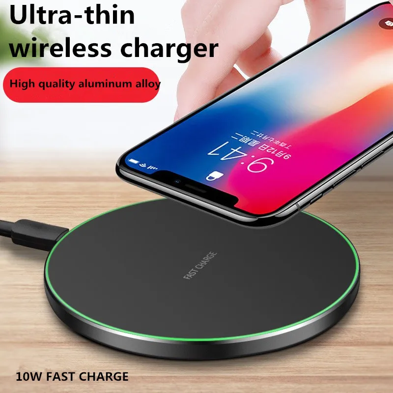 

Wireless Charger for iPhone X 8 Plus 10W Wireless Charging for Samsung Galaxy S8 S9 S7 Edge Qi USB Wireless Charger Pad
