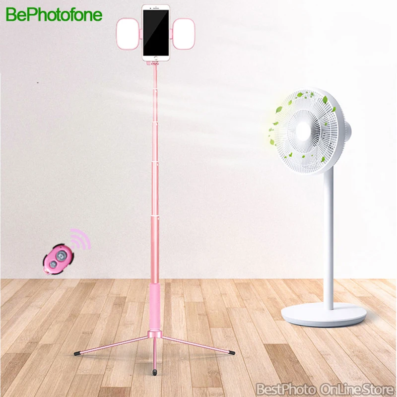  2019 new 1.7m Extendable live Tripod Selfie Stick LED Ring light Stand 4 in 1 With Monopod Phone Mo