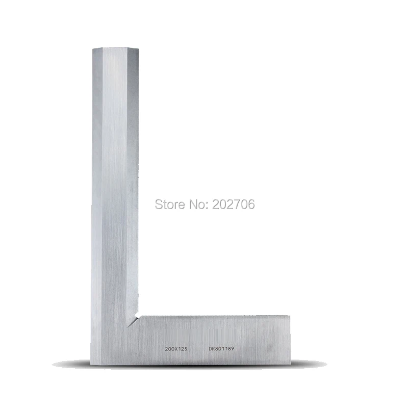 

Stainless steel 200*125mm Angle Square 90 Degree Angle Blade Ruler Gauge Try Square ruler Measuring Tool