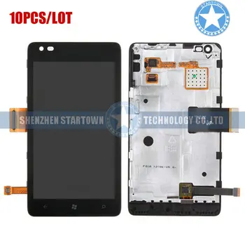 

10pcs/lot Black LCD Touch Digitizer Display Screen Assembly Replace for Nokia Lumia 900 + Frame