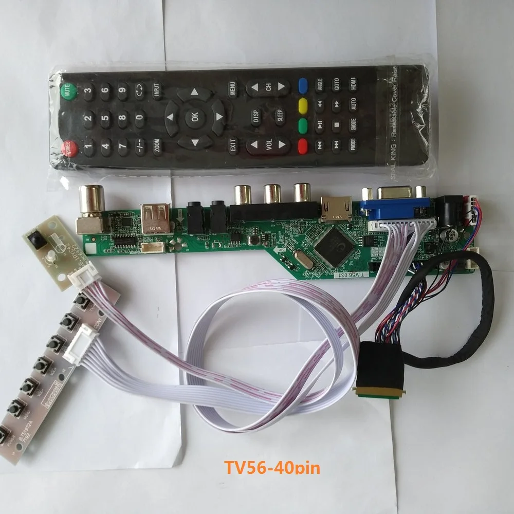 Комплект для N173FGE-L11 ЖК-дисплей светодиодный драйвер платы 1600X900 VGA пульт дистанционного управления экран 40pin LVDS 17," USB HDMI tv AV