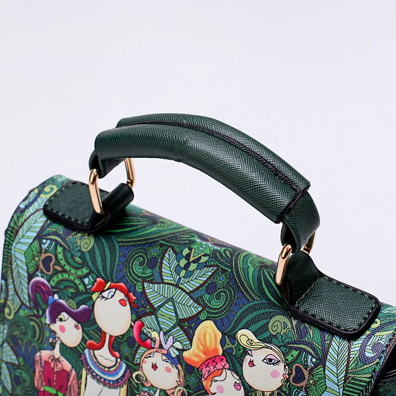 Модная мультяшная печать женская сумка высокого качества из искусственной кожи сумка для покупок с персонажем из мультфильма женская сумка для отдыха