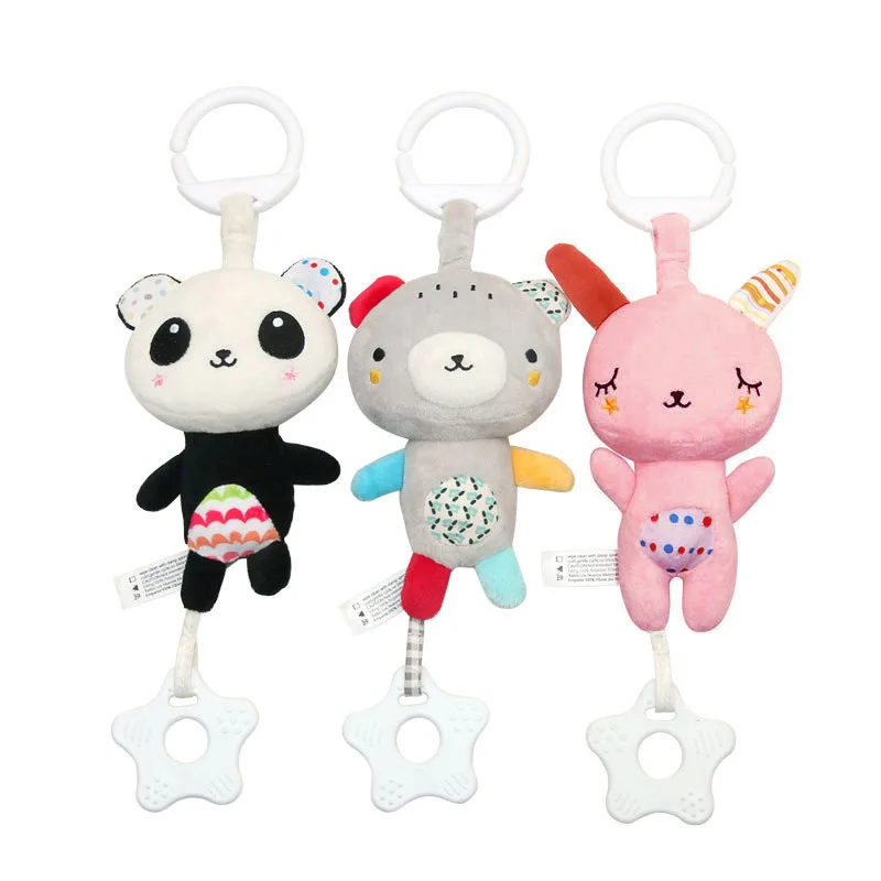 

Infant Baby Soft Plush Toy Bed Crib Stroller Hanging Ring Bell Rattle Early Educational Music Box @ZJF