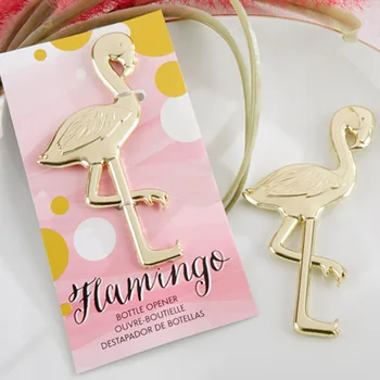 

100pcs/lot "Fancy and Feathered" Flamingo Bottle Opener wedding favors party gift giveaway baby shower Free shipping